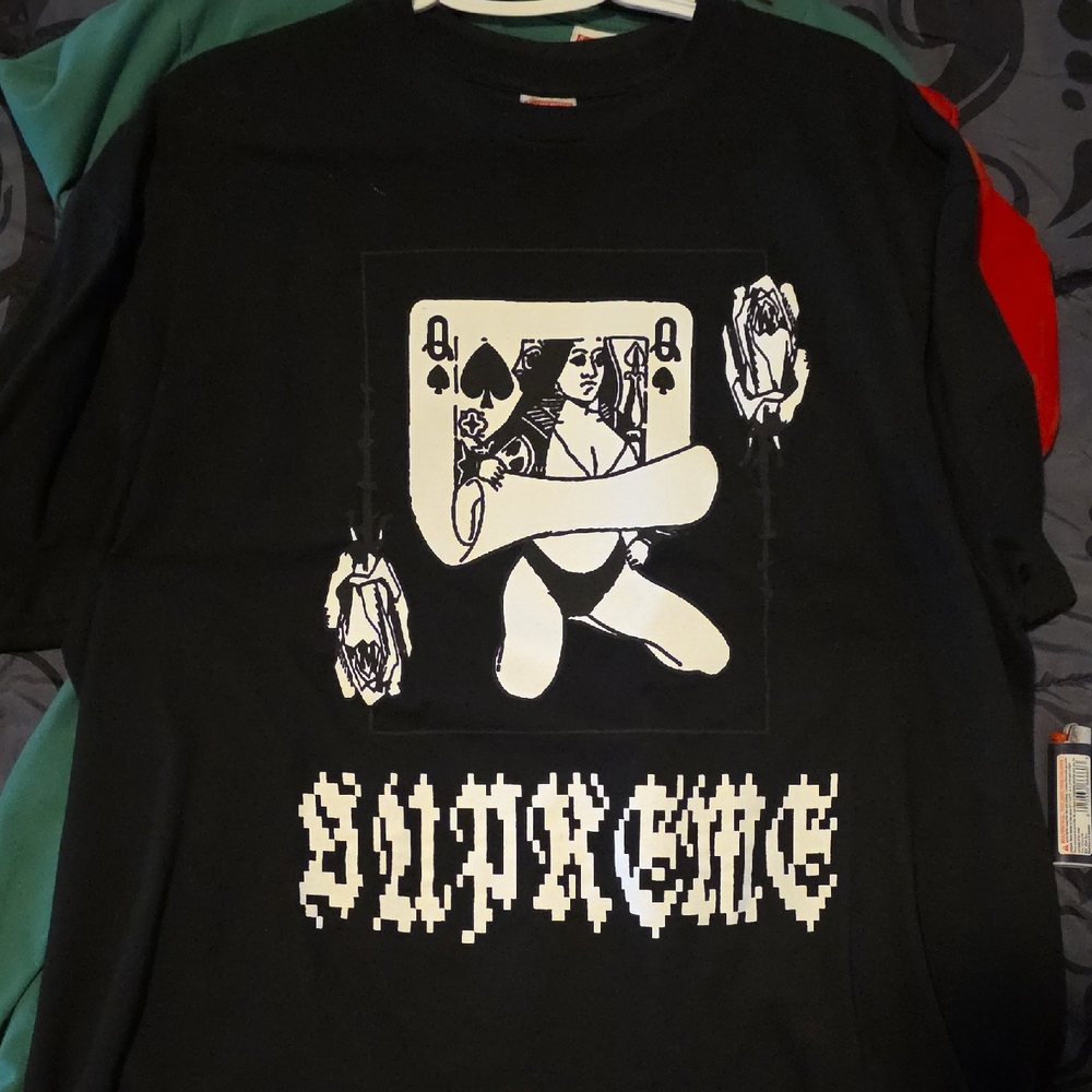 Supreme Black and White Graphic Tee